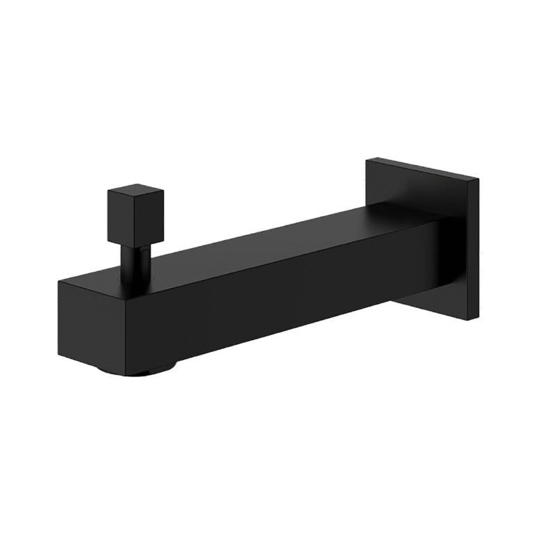 FORM PLUS BATHTUB SPOUT WITH DIVERTER SQUARE MATTE BLACK