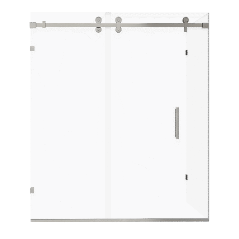 FORM PLUS SHOWER DOORS SLIDING 48x36 BRUSHED NICKEL CLEAR GLASS