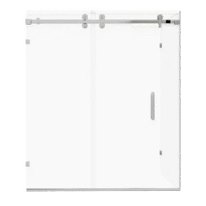 FORM PLUS SHOWER DOORS SLIDING 48x36 BRUSHED STEEL CLEAR GLASS