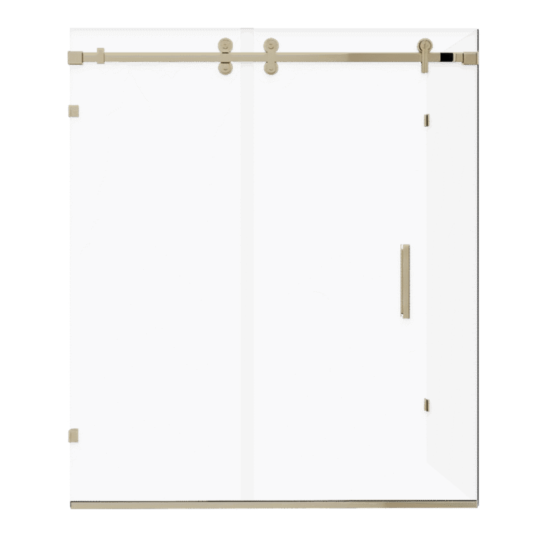 FORM PLUS SHOWER DOORS SLIDING 48x36 LUXE CHAMPAGNE CLEAR GLASS