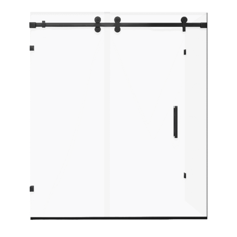 FORM PLUS SHOWER DOORS SLIDING 48x36 MATTE BLACK CLEAR GLASS