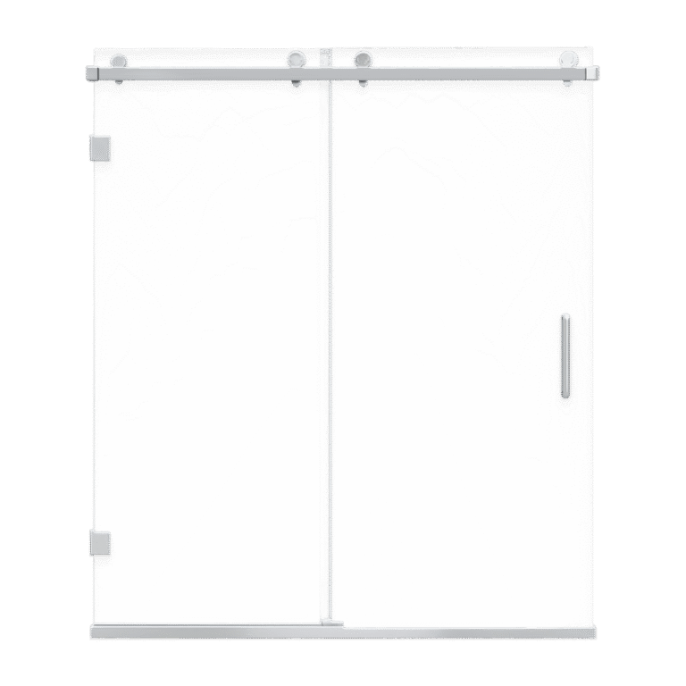 FORM PLUS SHOWER DOORS SLIDING 60X72 BRUSHED STEEL CLEAR GLASS