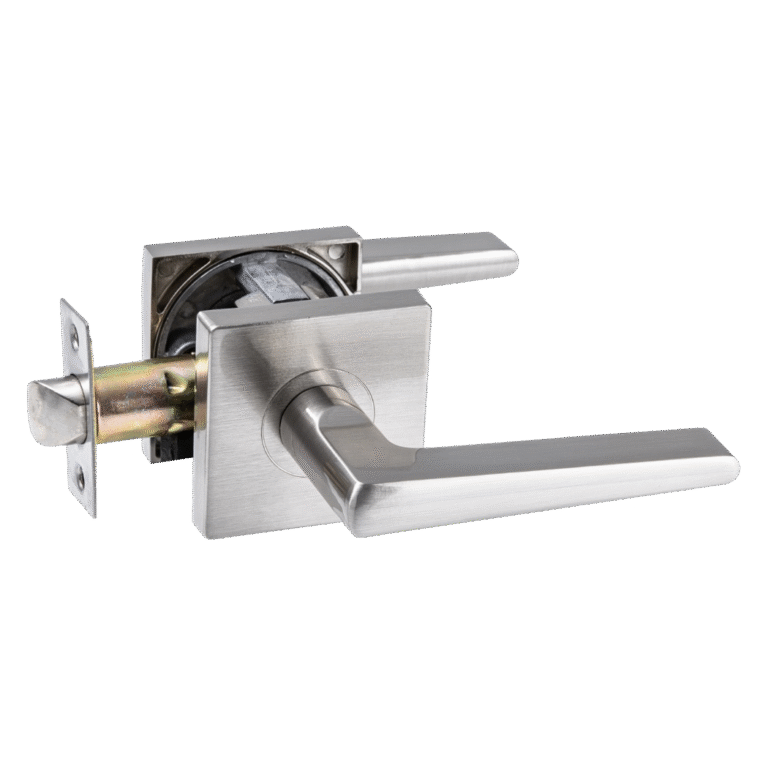 FORM PLUS DOOR HANDLE SQUARE TAPER BRUSHED STEEL