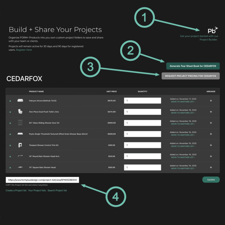 project list view details