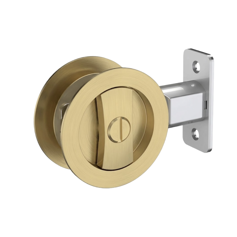 FORM PLUS ROUND POCKET DOOR LOCK SB