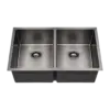 Gun Metal 50/50 Double Bowl Sink