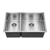 Stainless Steel 60/40 — Left Side 40% Double Bowl Sink