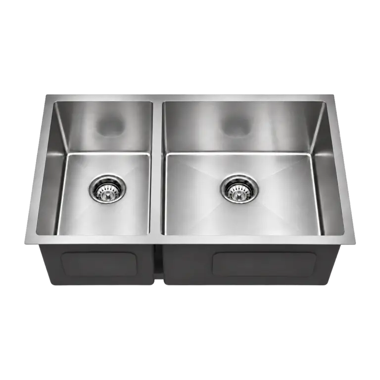 Stainless Steel 60/40 — Left Side 40% Double Bowl Sink