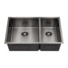 Gun Metal 60/40 — Right Side 40% Double Bowl Sink
