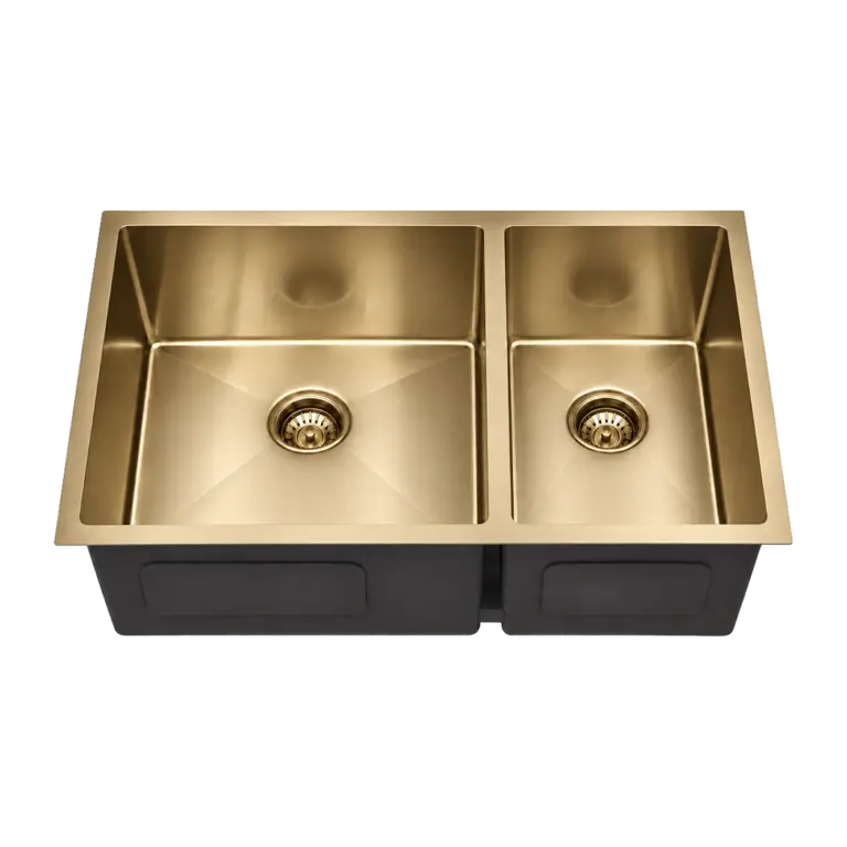 Luxe Gold 60/40 — Right Side 40% Double Bowl Sink