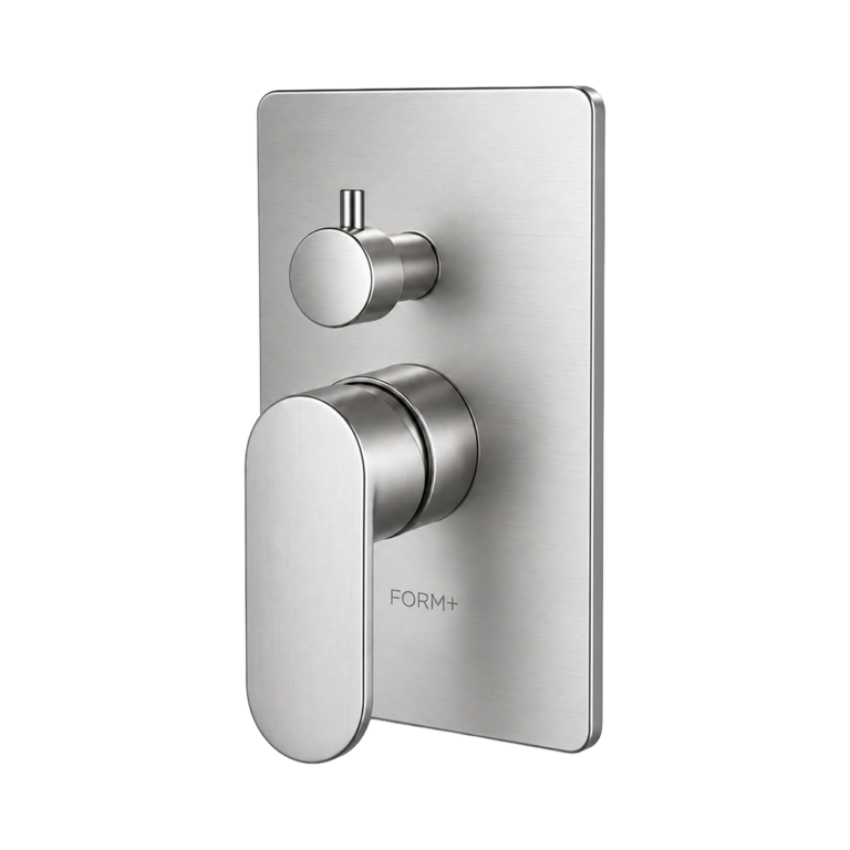 Nass V3 shower control trim kit in Brushed Chrome