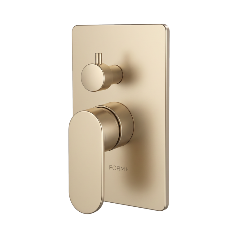 Nass V3 shower control trim kit in Champagne Bronze