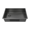 Gun Metal Offset Drain Sink — large representative with matching left offset drain