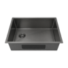 Gun Metal Offset Drain Sink — medium representative with matching left offset drain