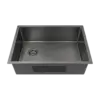 Gun Metal Offset Drain Sink — small representative with matching left offset drain
