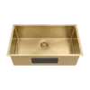 Luxe Gold centre-drain sink, large representative with matching drain