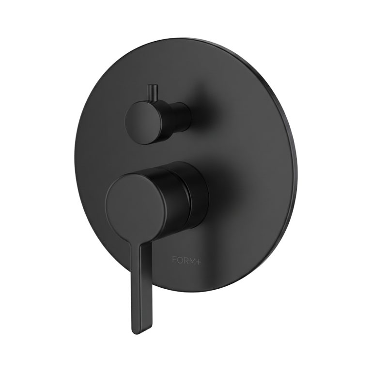 Solis V2 shower control trim kit in Matte Black