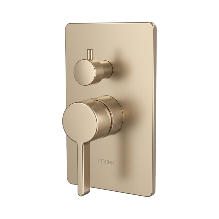 Solis V3 shower control trim kit in Champagne Bronze