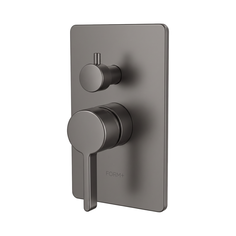 Solis V3 shower control trim kit in Gun Metal