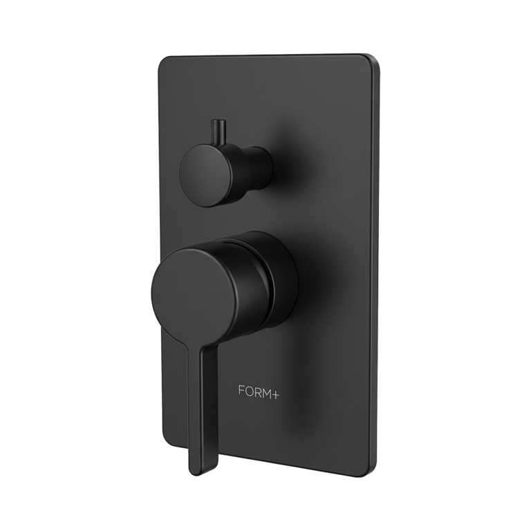 Solis V3 shower control trim kit in Matte Black