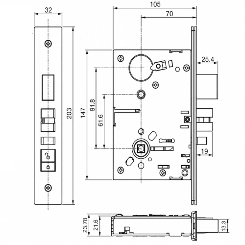 FORM PLUS RESIDENTIAL MORTISE DIMENSIONS