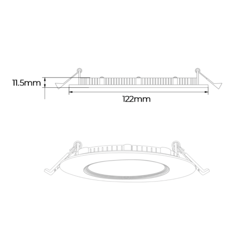 FORM PLUS 4 INCH LED BAFFLE LIGHT DIMENSIONS