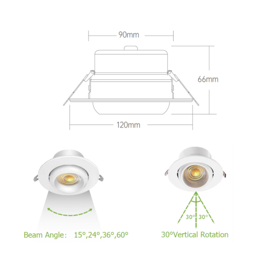 FORM PLUS 4 INCH LED GIMBAL LIGHT DIMENSIONS
