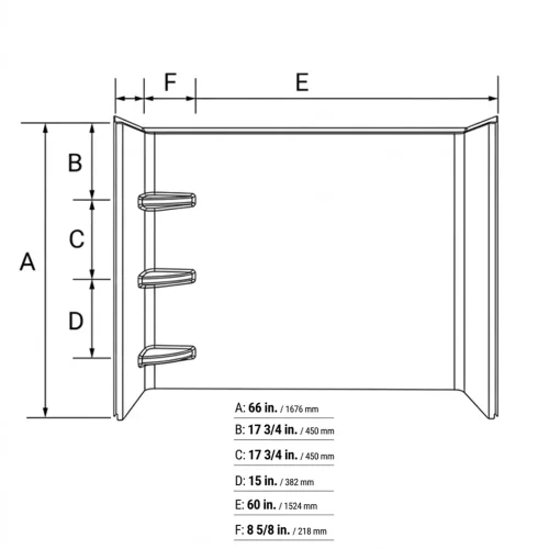 FORM PLUS 60X32 M BATHTUB SURROUND DIMENSIONS