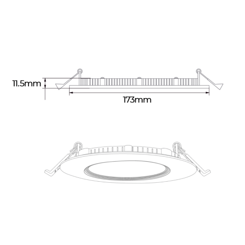 FORM PLUS 6 INCH LED BAFFLE LIGHT DIMENSIONS