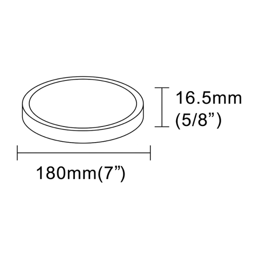 FORM PLUS 7 INCH SURFACE MOUNT LED DIMENSIONS