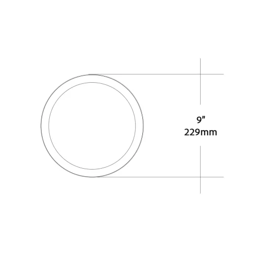 FORM PLUS 9 INCH SURFACE LED LIGHT DIMENSIONS