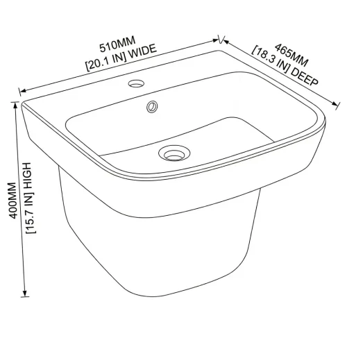 FORM PLUS AC SINK MI DIMENSIONS