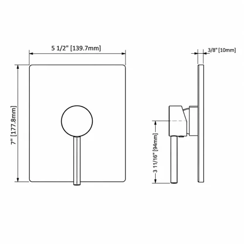 FORM PLUS CASCADE RECTANGULAR DIMENSIONS