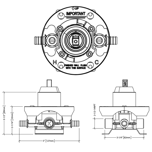 FORM PLUS CONTROL VALVE F1960 DIMENSIONS