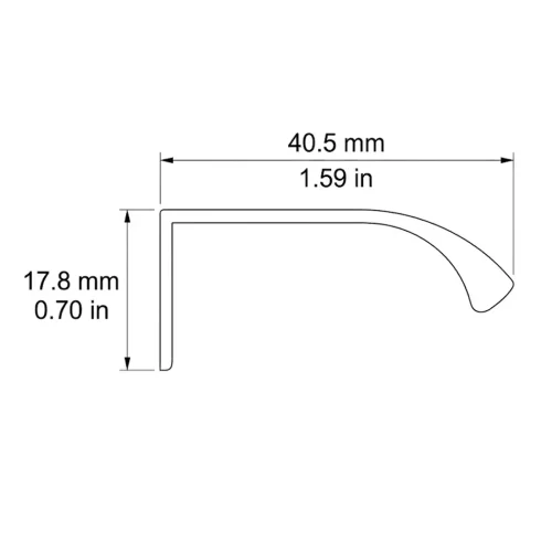 FORM PLUS CURVED FINGERPULL HANDLE DIMENSIONS