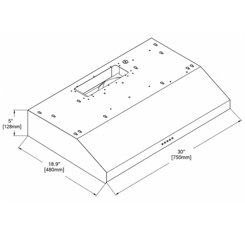 FORM PLUS FX30 HOOD FAN DIMENSIONS