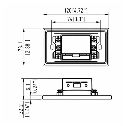 FORM PLUS HORIZONTAL LANDSCAPE WALL LIGHT DIMENSIONS