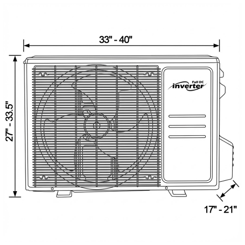 FORM PLUS HVAC OUTDOOR UNIT DIMENSIONS