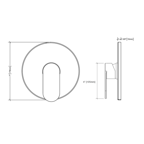 FORM PLUS NASS SHOWER CONTROL DIMENSIONS