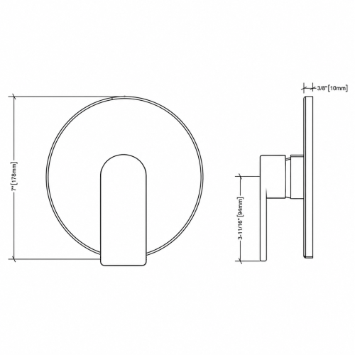 FORM PLUS ORLA SHOWER CONTROL DIMENSIONS