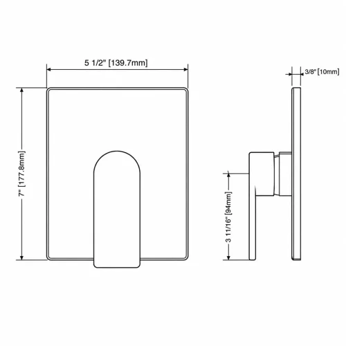 FORM PLUS ORLA RECTANGULAR DIMENSIONS