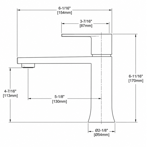 FORM PLUS RILL BASIN FAUCET DIMENSIONS