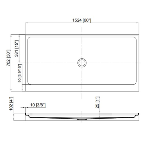 FORM PLUS SHOWERBASE 6030 DIMENSIONS