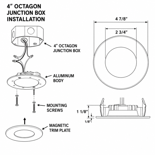 FORM PLUS SLIM LED OJB1 DIMENSIONS