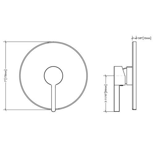 FORM PLUS SOLIS SHOWER CONTROL DIMENSIONS
