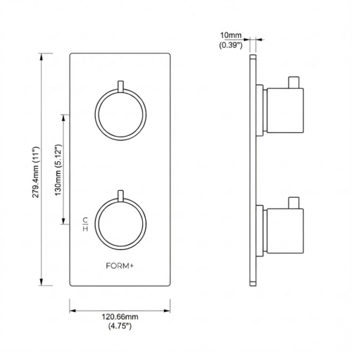 FORM PLUS TORRENT WS V2 DIMENSIONS