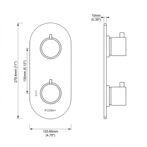 FORM PLUS TORRENT WS V3 DIMENSIONS