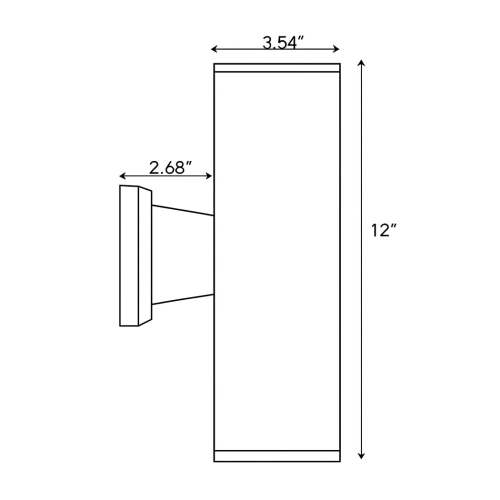 FORM PLUS VECTOR 12 OUTDOOR LIGHT DIMENSIONS