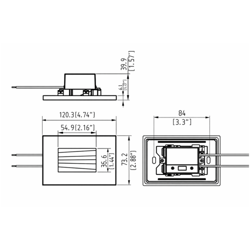 FORM PLUS VERTICAL LANDSCAPE WALL LIGHT DIMENSIONS