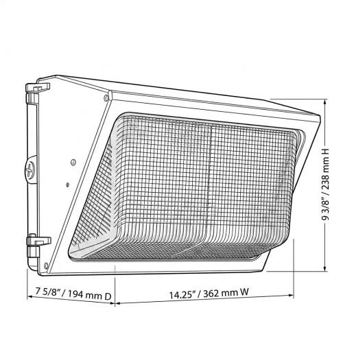 FORM PLUS WALLPACK DIMENSIONS